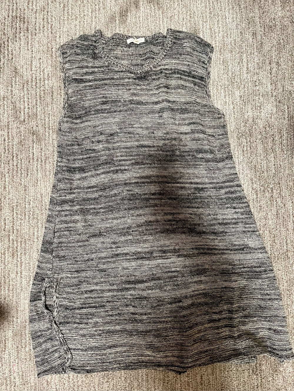 Eileen Fisher Tunic or Mini-Shift Dress Sleeveless Organic Linen Quiet Luxury M